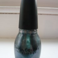 SinfulColors Professional Nail Polish – Deep Turquoise with Blue Shimmers