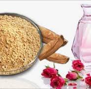 sandalwood and rose water face mask