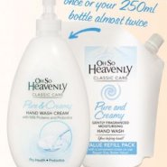 Pure &amp; Creamy Handwash with Milk Proteins and Probiotics from Oh So Heavenly