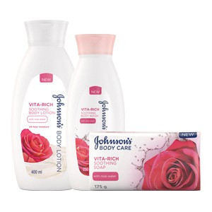 Johnson’s® Vita-Rich Rose Water Body Care Range