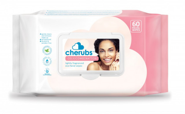 Cherubs Eco-Care Make-Up Remover Facial Wipes for Oily / Combination Skin