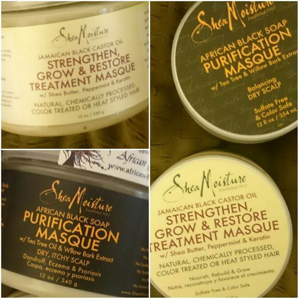 SheaMoisture Masques: Purification Masque and Strengthen, Grow &amp; Restore Treatment Masque