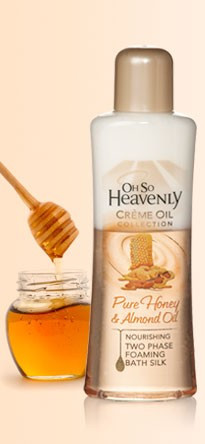 OH SO HEAVENLY Crème Oil Pure Honey &amp; Almond Oil Bath Silk