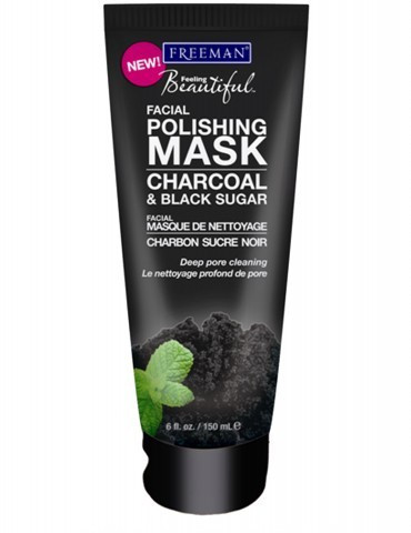 Facial polishing mask with charcoal and black sugar