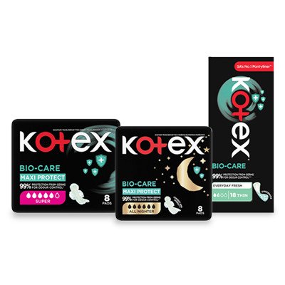 Kotex Bio-Care Range