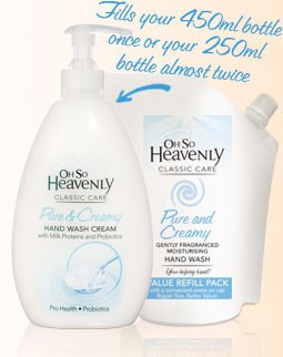 Pure &amp; Creamy Handwash with Milk Proteins and Probiotics from Oh So Heavenly