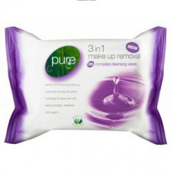 Pure 3 in 1 Make Up Removal Wipes