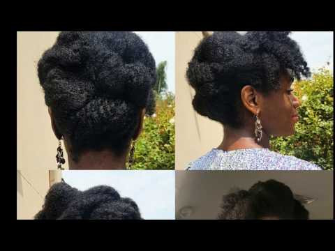 4C Natural Hair l Hairstyles l Roll &amp; Tuck Updo l Nigerian / South African Youtuber