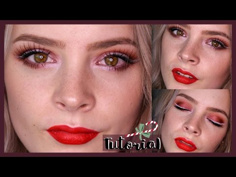 Dramatic Christmas/ Festive Makeup with White Winged Liner