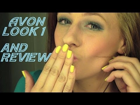 AVON review and Aqua Blue Makeup Tutorial