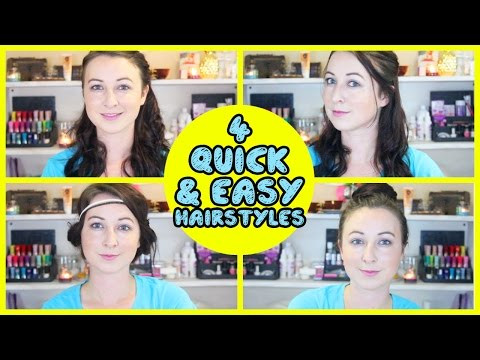 4 Quick &amp; Easy Hairstyles | Hayls World